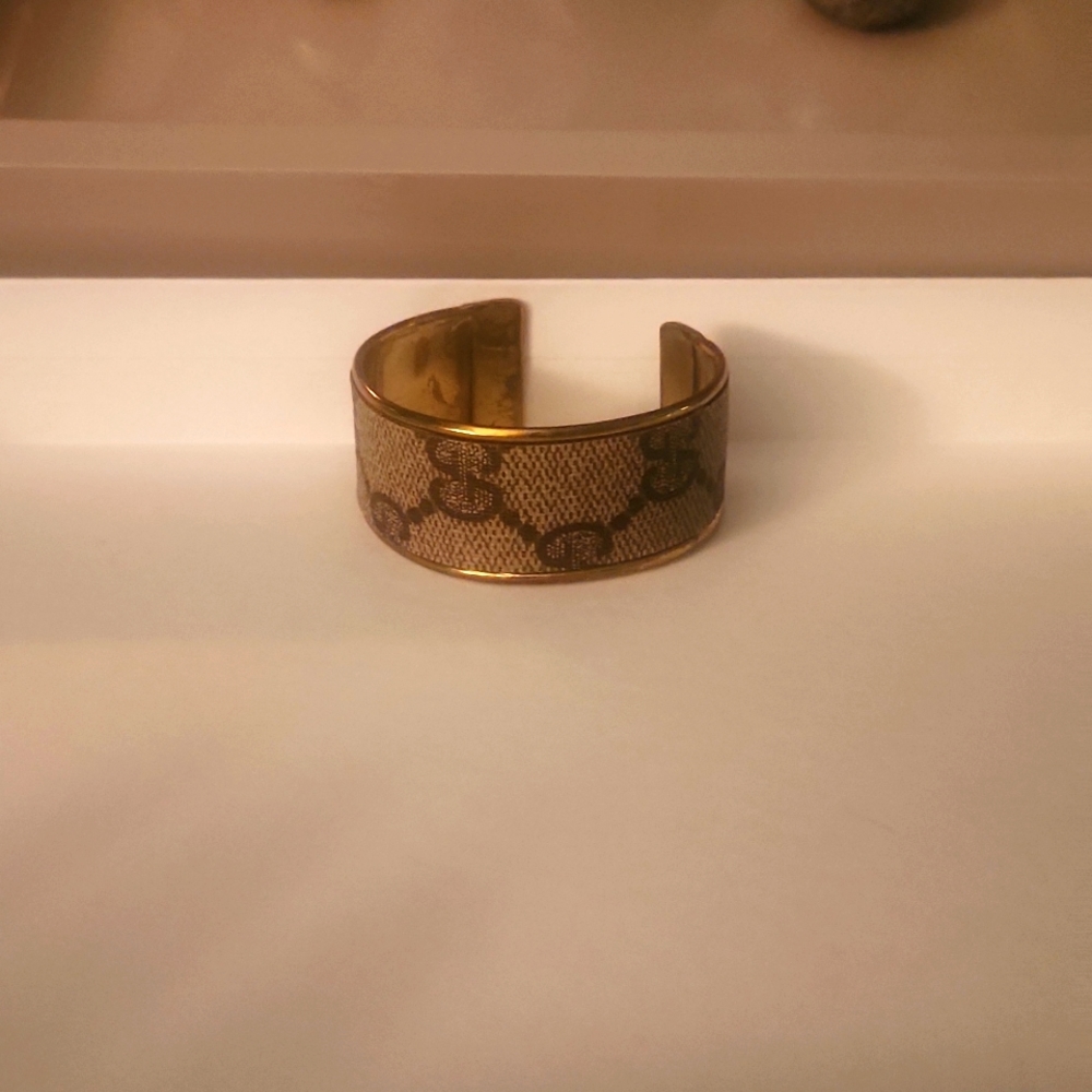 Vintage Gucci Monogram Canvas Bracelet 1990s